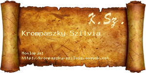 Krompaszky Szilvia névjegykártya