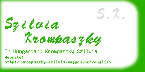 szilvia krompaszky business card